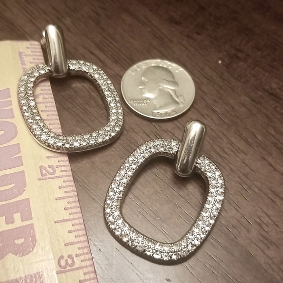 Rhinestone Door Knocker Earrings - Picture 6 of 6